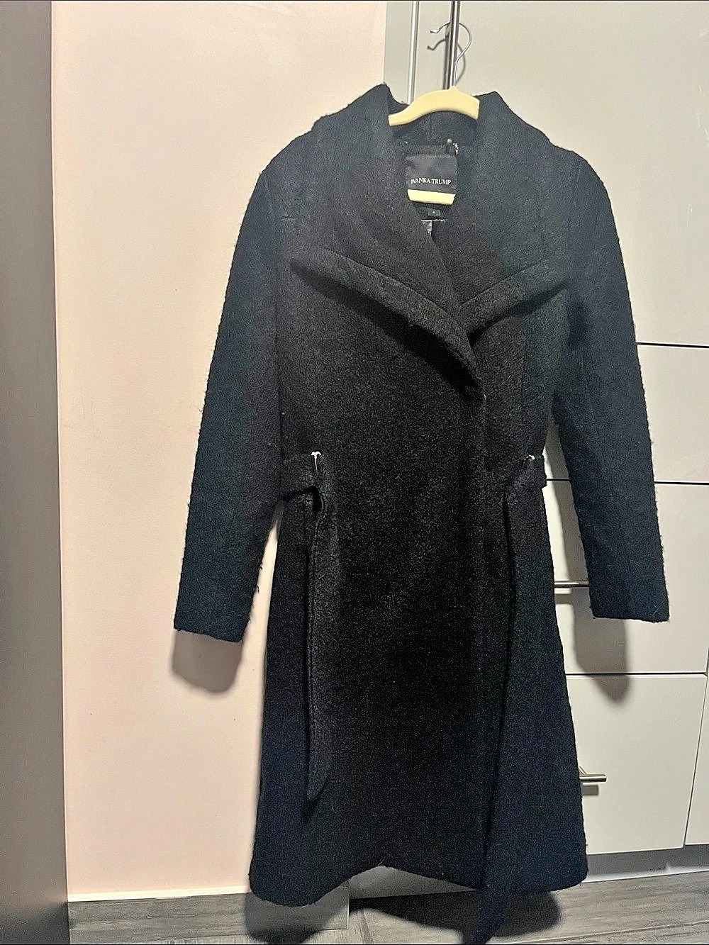 Ivanka Trump Black Double-Breasted Coat Size 4 Like New